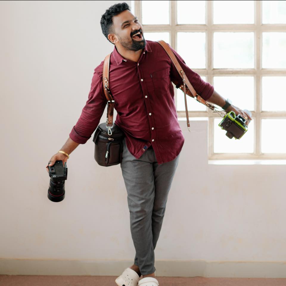 Vipin, founder of 7Ads Wedding Company, with his photography team in Kayamkulam