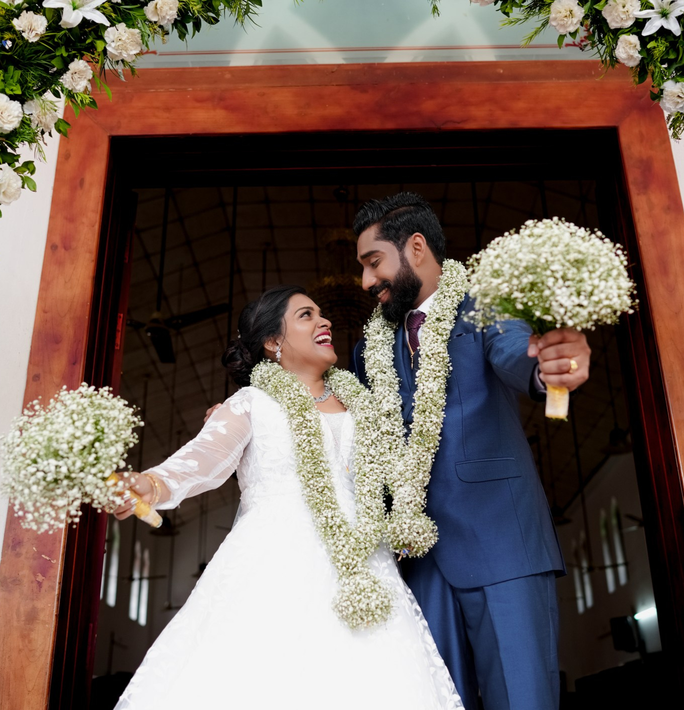 Destination wedding photography by 7Ads Wedding Company — couple at an outdoor scenic location, Kerala